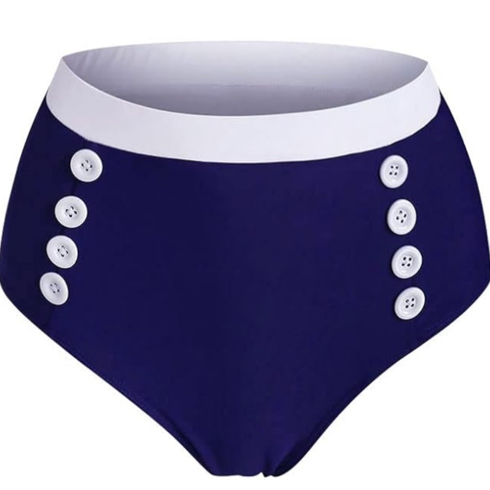 🆕 Sailor Retro High Waisted Tummy Control Bikini Bottom | NWT Sz XL